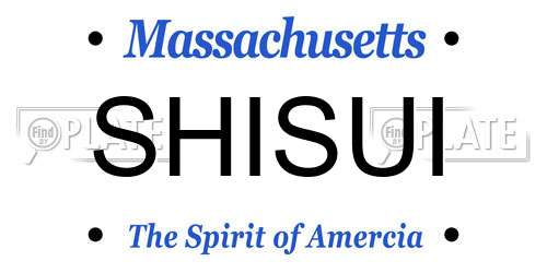 SHISUI Massachusetts License Plate