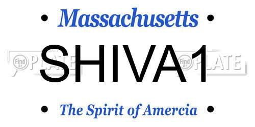 SHIVA1 Massachusetts License Plate
