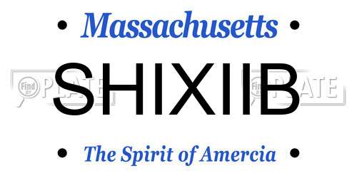 SHIXIIB Massachusetts License Plate