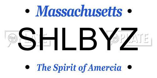 SHLBYZ Massachusetts License Plate
