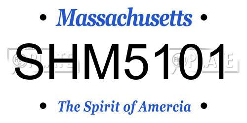 SHM5101 Massachusetts License Plate