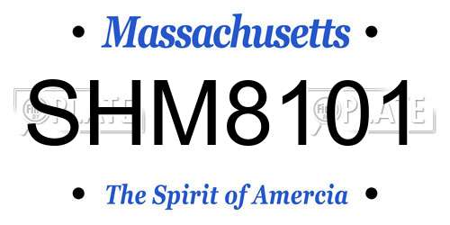 SHM8101 Massachusetts License Plate