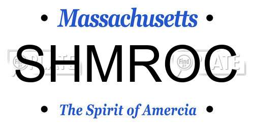SHMROC Massachusetts License Plate
