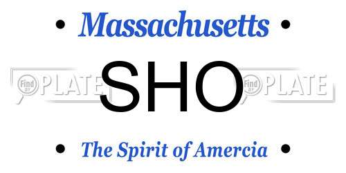 SHO Massachusetts License Plate