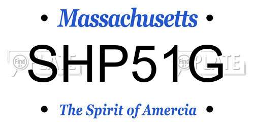 SHP51G Massachusetts License Plate