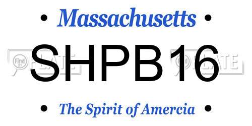SHPB16 Massachusetts License Plate