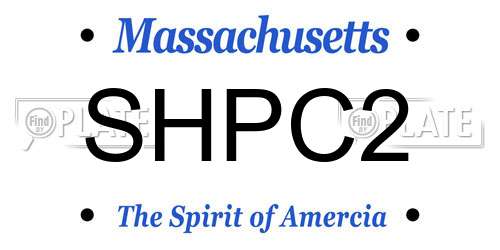 SHPC2 Massachusetts License Plate