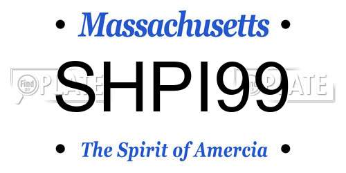 SHPI99 Massachusetts License Plate