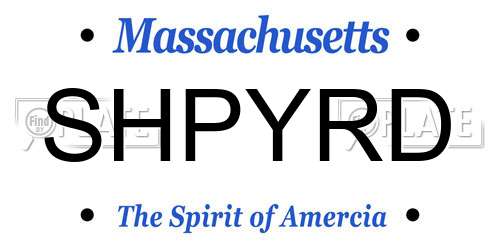 SHPYRD Massachusetts License Plate