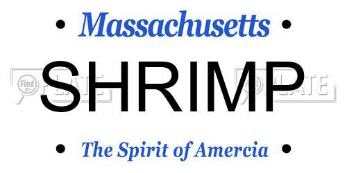 SHRIMP Massachusetts License Plate