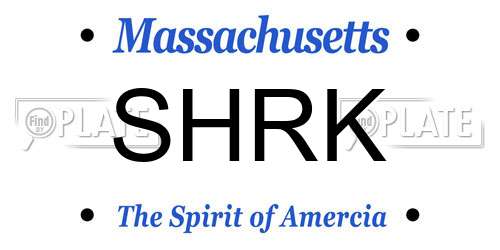 SHRK Massachusetts License Plate