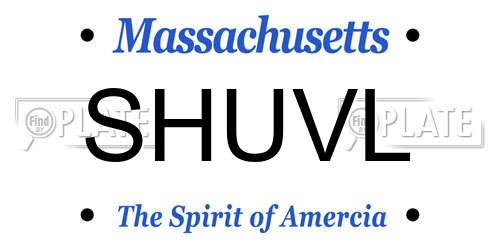 SHUVL Massachusetts License Plate