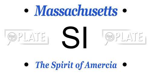 SI Massachusetts License Plate