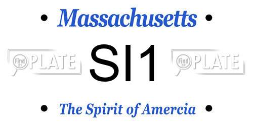 SI1 Massachusetts License Plate
