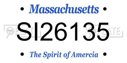 SI26135 Massachusetts License Plate