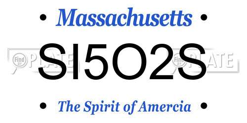 SI5O2S Massachusetts License Plate