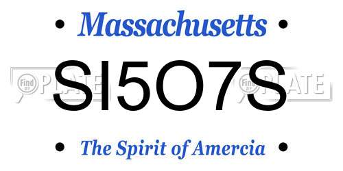 SI5O7S Massachusetts License Plate