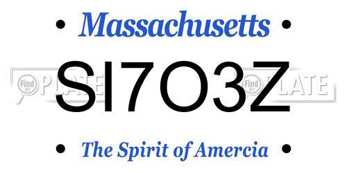 SI7O3Z Massachusetts License Plate
