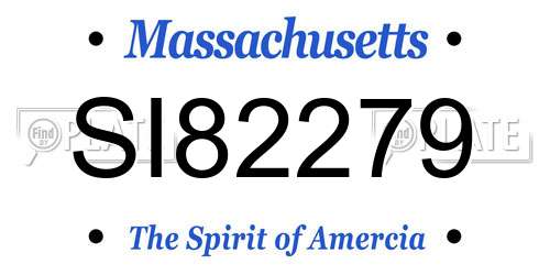 SI82279 Massachusetts License Plate