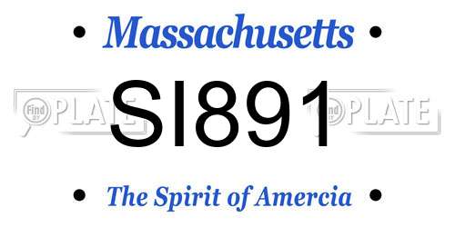 SI891 Massachusetts License Plate