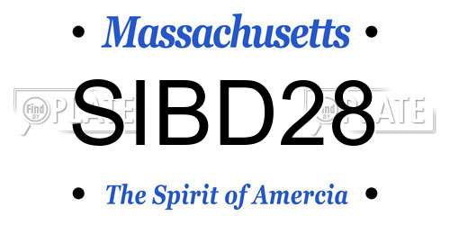 SIBD28 Massachusetts License Plate