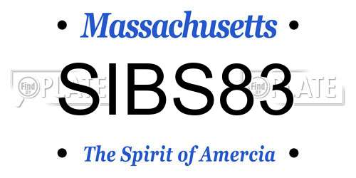 SIBS83 Massachusetts License Plate