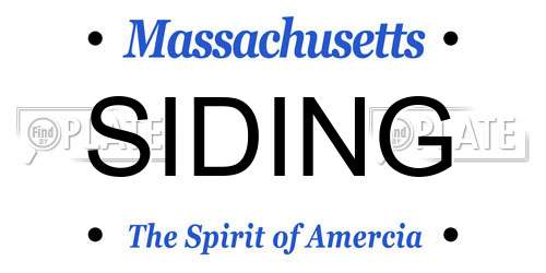 SIDING Massachusetts License Plate
