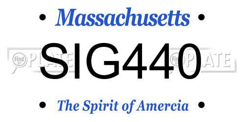 SIG440 Massachusetts License Plate