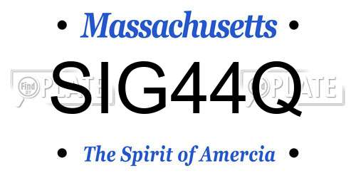 SIG44Q Massachusetts License Plate