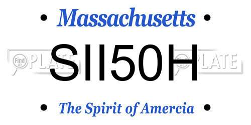 SII50H Massachusetts License Plate