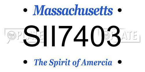 SII7403 Massachusetts License Plate
