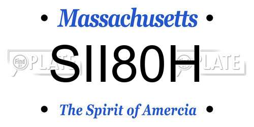 SII80H Massachusetts License Plate