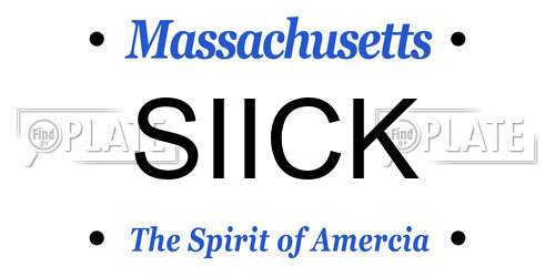 SIICK Massachusetts License Plate
