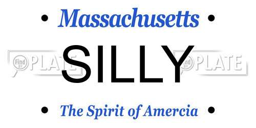 SILLY Massachusetts License Plate