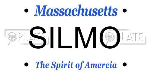 SILMO Massachusetts License Plate