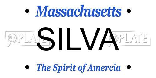 SILVA Massachusetts License Plate