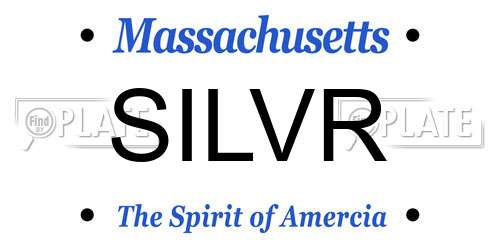 SILVR Massachusetts License Plate