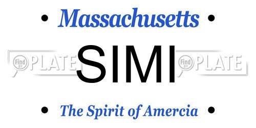 SIMI Massachusetts License Plate