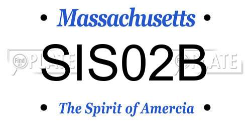 SIS02B Massachusetts License Plate