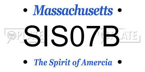 SIS07B Massachusetts License Plate