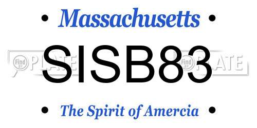 SISB83 Massachusetts License Plate
