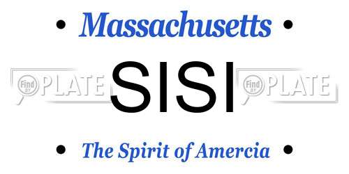 SISI Massachusetts License Plate