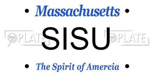 SISU Massachusetts License Plate