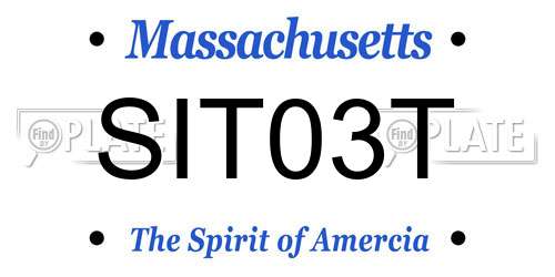 SIT03T Massachusetts License Plate