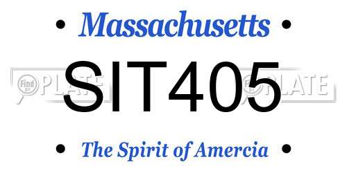SIT405 Massachusetts License Plate