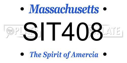 SIT408 Massachusetts License Plate