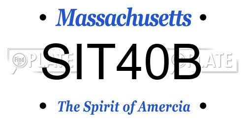 SIT40B Massachusetts License Plate