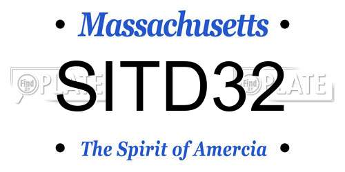 SITD32 Massachusetts License Plate