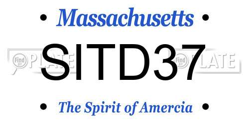 SITD37 Massachusetts License Plate