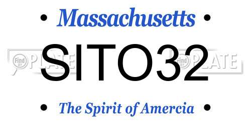 SITO32 Massachusetts License Plate